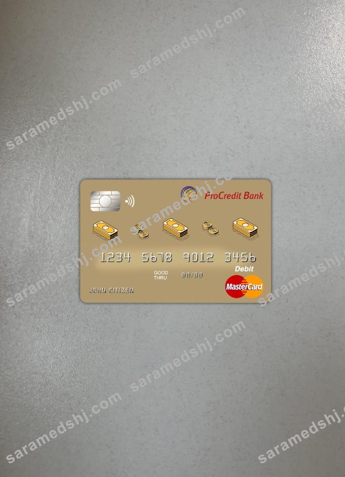 Albania Procredit bank master card photolook front